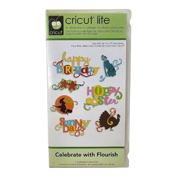 Cricut Lite Provo Craft Cartridge Celebrate With Flourish Link Status Unknown - Picture 1 of 12